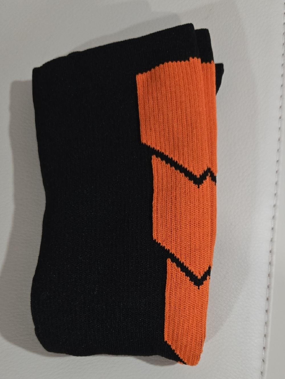 Women's Black & Orange Athletic Socks